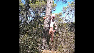 Naked in Menorcan Sun with Cumshow