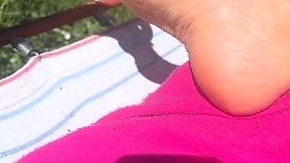 Solo masturbation and the foot fetish