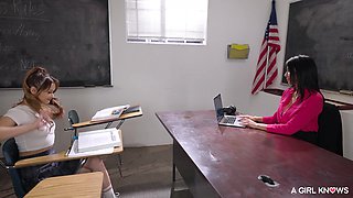 Reagan Foxx Charms in Wild Schoolgirl Strap-On Play