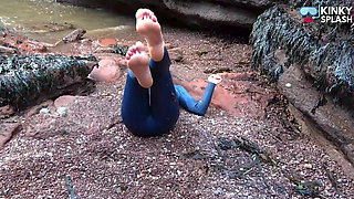 Salty Wetsuit Toe Sucking Slut