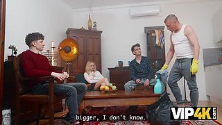 Daddy Shows Son’s Girlfriend His Bigger Dick – Steve Q. & Jessie Ames