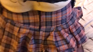 Schoolgirl gets cock in the back