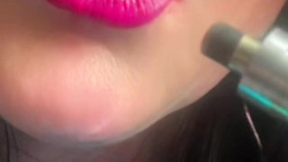 Smoking Hot Pink Seductive Lips & Slow Motion Vapor Bliss