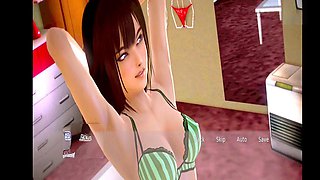 Busty brunette teen in Waifu Academy