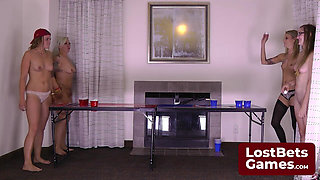 An Awesome Foursome for a Thrilling 2-on-2 Game of Strip Pong