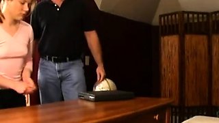 Blonde teen fetish handjob