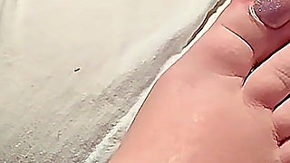 Close up Toe Fuck Without Hands Beautiful Nails Big Cum