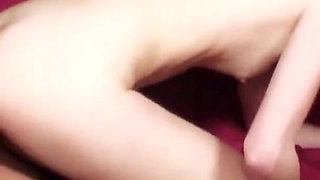 Black with huge cock has sex with a cute skinny teen in the basement