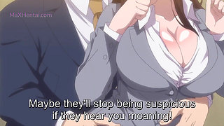 Massive Fingering and Squirting Orgasm for Busty Secretary (Hentai) Eng Sub