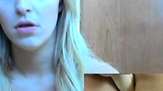 Hot amateur blonde pregnant toying her pussy solo