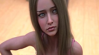 Animated anime love with Misskitty2k in her sensual hooter-sling outfit