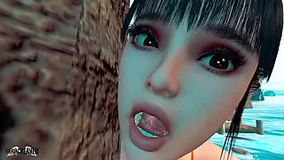 VirtualHeaven 3D Hentai: Eve Cosplay as 2B Reverse Cowgirl Fuck - Big Tits, Creampie, Anal