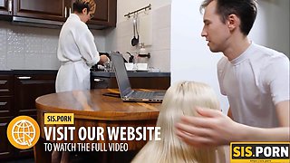 SISPORN. Sexually aroused guy controls to assfucking uber-cute stepsis near resting wifey