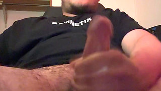 Dirty gay talk while stroking dick