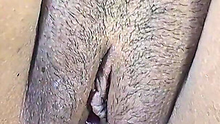 Close-up of Keilimar's Short-haired Pussy Getting Fucked by a Big White Cock.