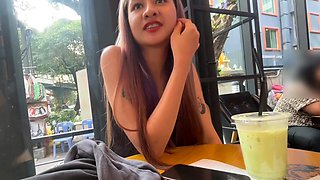 Cute Thai MILF picked up and fucked hard