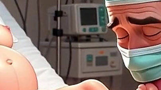 Doctor Licking Pregnant Feet in Operating Room - Fetish Session