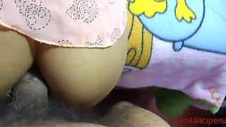 Amateur Latina MILF Takes Dildo and Cock in Ass from Husband