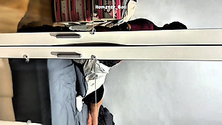 MILF in Hijab Cheating on Boss with Big Cock and Reverse Blowjob