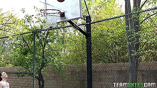 Walked on a black guy playing basketball and fucked on his BBC