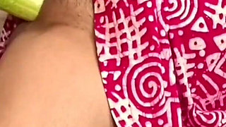 Inserting Kheera in Pussy of Sunisha Bhabhi by Her Nephew