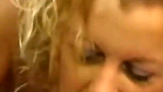 Blonde Slut Takes Piss on Breast Before Fucking Outdoors