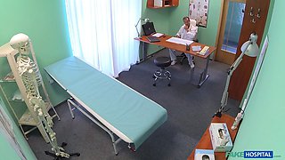 Blonde gets screwed all over the office by randy doctor - faux polyclinic