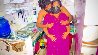 Desi Bhabhi and Devar Hot Romance in Kitchen Desi Cooking & Fun