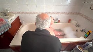 British BBW Domina Satana Foot Worship Bath - Part 1: Hairy Pussy & Big Natural Tits