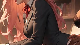 A Steamy Ebony Man Hits a Schoolgirl, Splattering Gravy on Her Face. at the Same Time, He Has an Climax on the Desk!