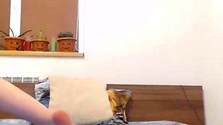 Beautiful Brunette Plays with Vibrator on Webcam