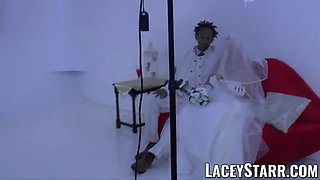 Laceystarr - granny bride fed with sperm after big black cock banging