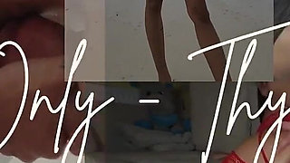 Tiny Asian Rides on Sofa in Historical House - Falls Down During Orgasm