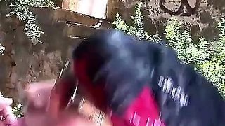 Sexy whore teen Jenny hard fucked outdoor by old guys