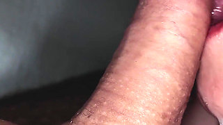 Her Tongue Exerts Exciting Pressure on My Cock. an Explosion of Sperm