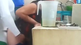 Maid Fucked by Her Boss, My Wife Almost Caught Us