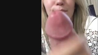 creampie slut sucking big fat cock pov for huge cum on face blowjob