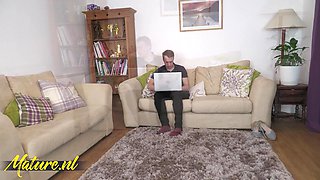 Shameless short-haired granny exciting porn scene