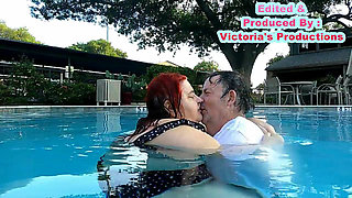 Nurse Vicki and Handsome Harry Are Having Fun Kissing in the Pool!