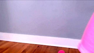 Small titted brunette teen fingering on the bed