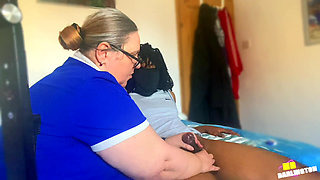 Best Grandma BBC Edging Oily Massage for Cum Dripping Huge Load