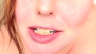 Cute amateur brunette naughty in solo jerking show on camera