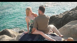 Real Couple - Ocean Waves Deep Oral, and Romantic Missionary