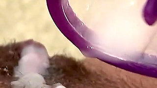 Vacuum Morning Masturbation, Wet Pussy with Cream Flowing Out, How Nice It Is