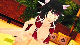 Genshin Impact - Columbina Hardcore Sex Scene with Aether - 3D Hentai Animation