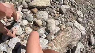 Risky Public Sex At Nude Beach