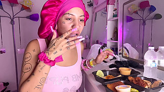 Mukbang Spicy Food Asmr Long Nails Messy Facestuffing Vlog