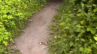 Horny on a barefoot nude walk so I edged my fat cock