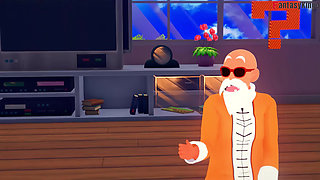 Kame Roshi offers help to Android 18 in exchange for a favor - Dragon Ball Zex Series