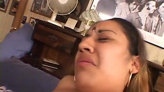 Indian slut gives white guys a blowjob